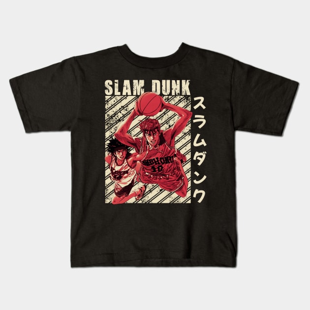 slam dunk basketball Kids T-Shirt by Abdoss